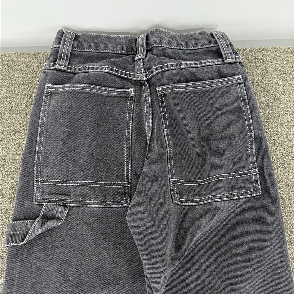 J Galt Jeans Wm Small Black Gray Denim Carpenter Skate Street 90s Y2K Utility - Picture 4 of 8
